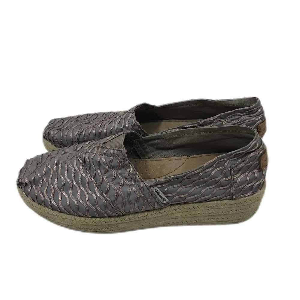 Joy and‎ Mario Metallic Espadrilles Size 7W
